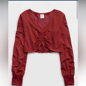OFFLINE By Aerie Keep It 100 Terry Cinched Front Crewneck